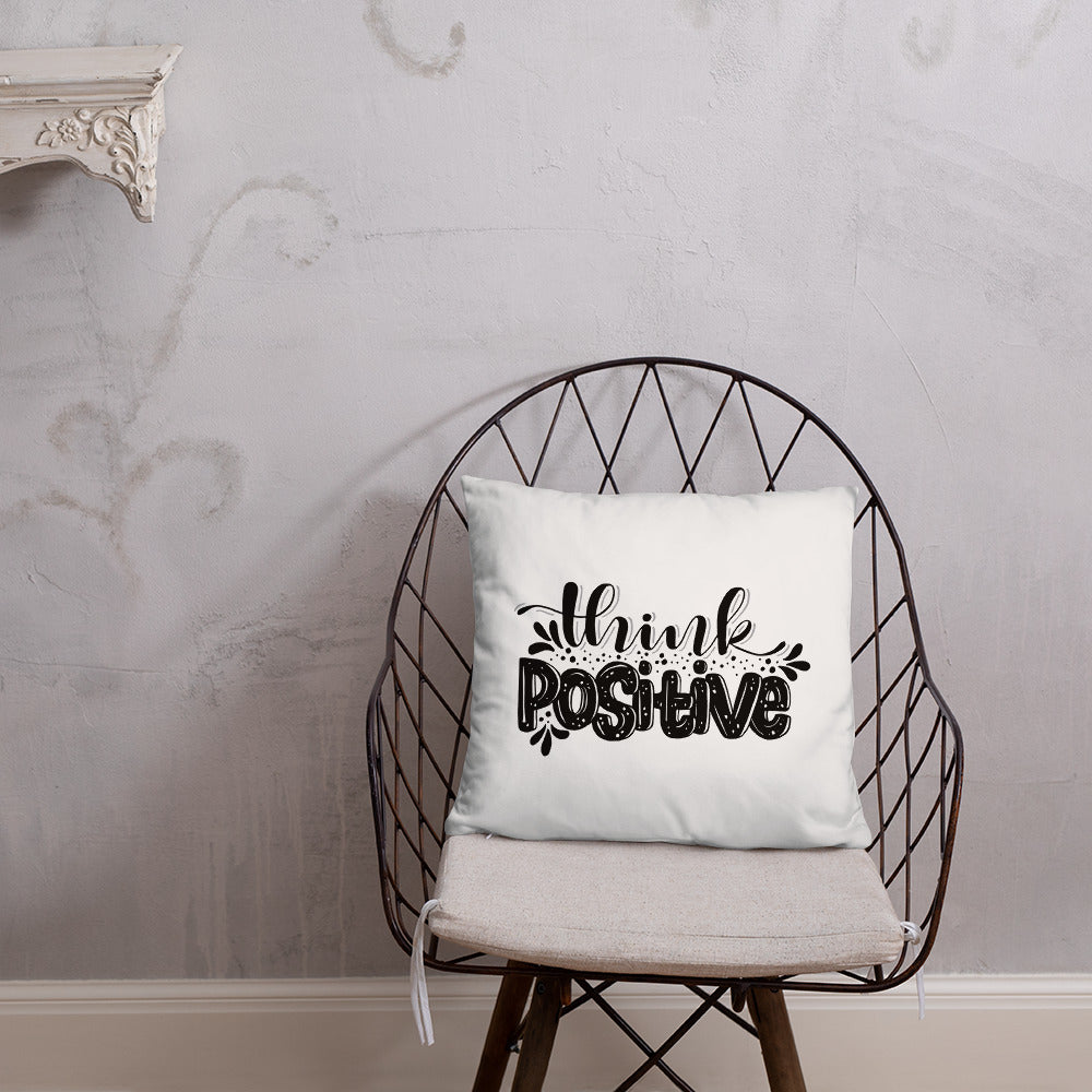 THINK POSITIVE THROW PILLOW