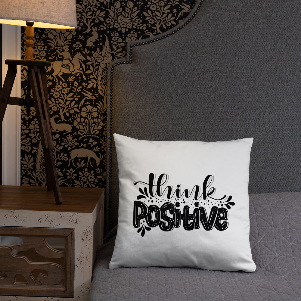 THINK POSITIVE THROW PILLOW