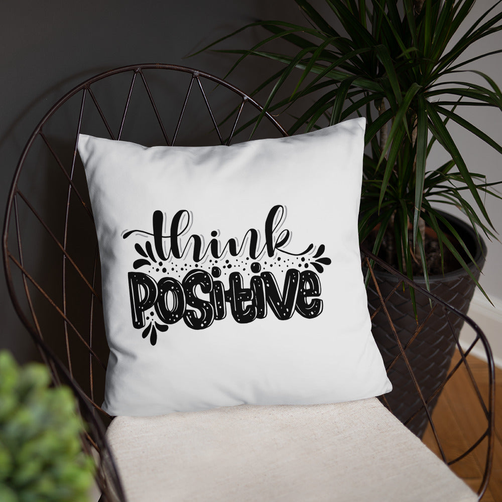 THINK POSITIVE THROW PILLOW