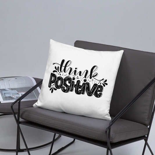 THINK POSITIVE THROW PILLOW