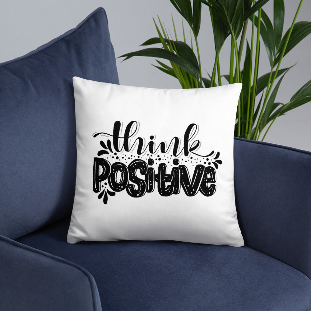 THINK POSITIVE THROW PILLOW